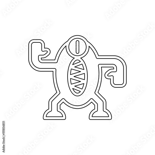 Monster icon in line style