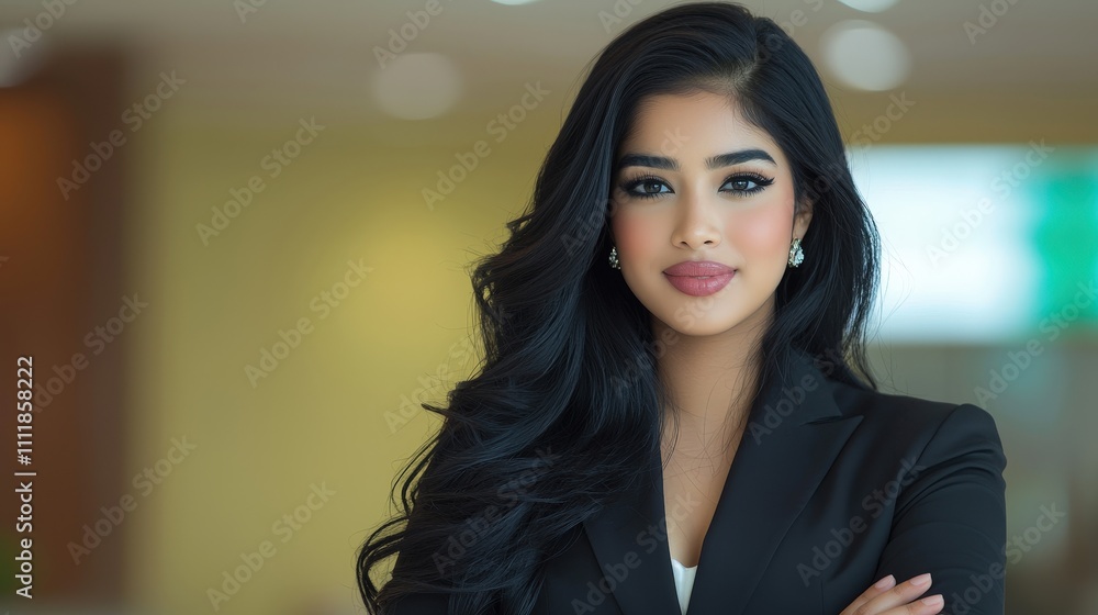 Fototapeta premium Confident Businesswoman Portrait Successful Female Entrepreneur Professional Corporate