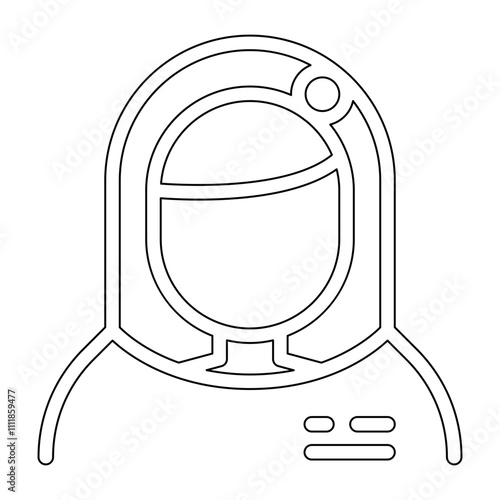 Spacewoman icon in line style