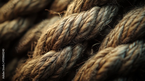 Close-up of Twisted Rope Texture