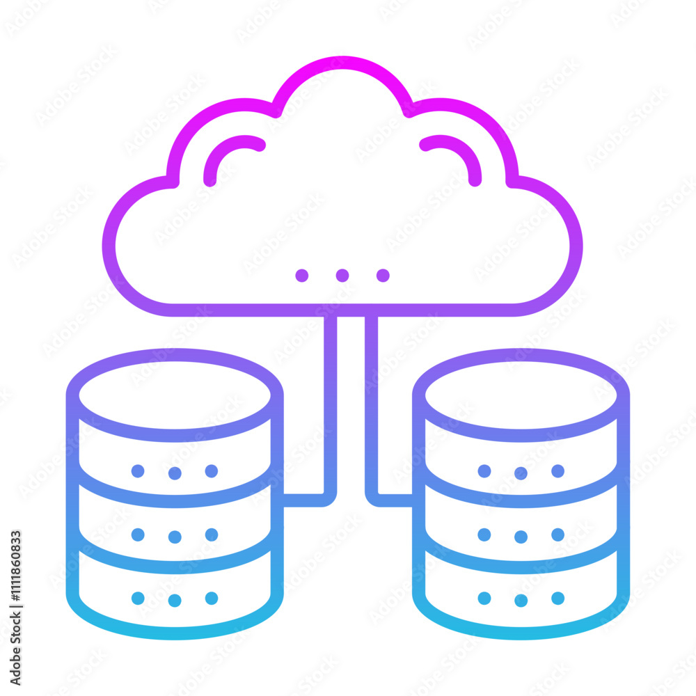 Cloud Database Icon Cloud Database Icon
