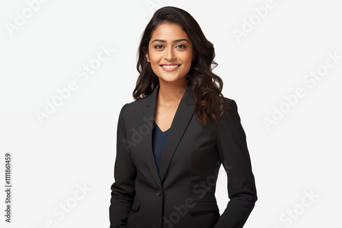 Smiling indian business women in suits on white background. Women in business attire. Rich women. Business manager. Startup boss. Indian women. American woman. Isolated image. Png.