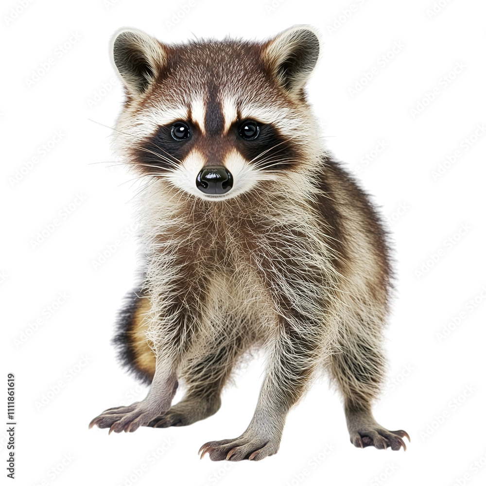 close up of a raccoon isolated on white close up of a raccoon isolated on white