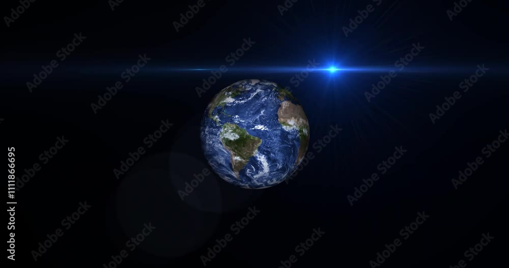 Solar system Earth planet zoom out rotating. Solar system Earth planet zoom out rotating.