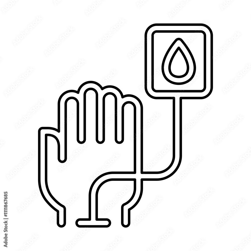 Blood donation icon in line style Blood donation icon in line style