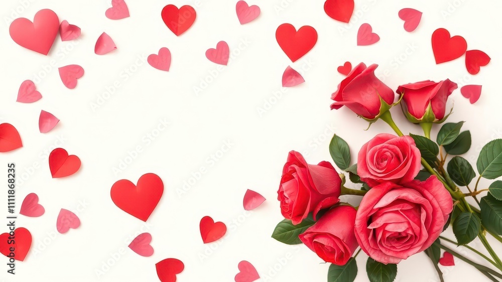 romantic valentines day background with hearts and roses, passion, pink, relationship romantic valentines day background with hearts and roses, passion, pink, relationship