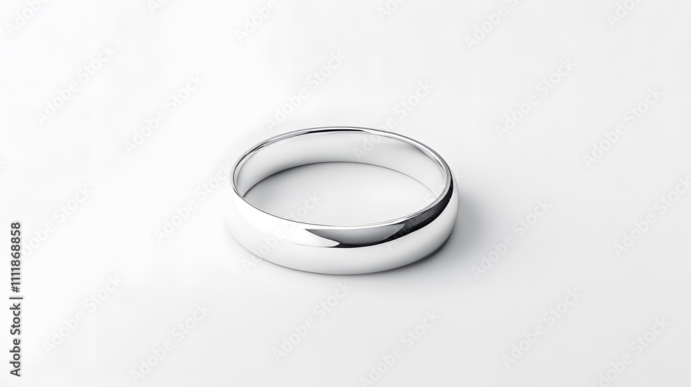 Silver ring minimalist design, jewelry element, isolated on white background Silver ring minimalist design, jewelry element, isolated on white background