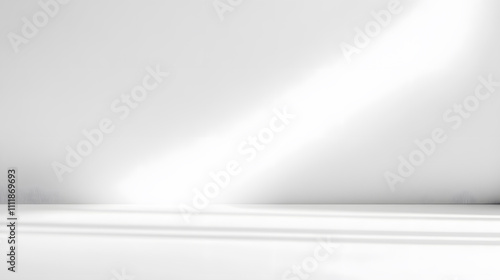 White wall empty room mockup.