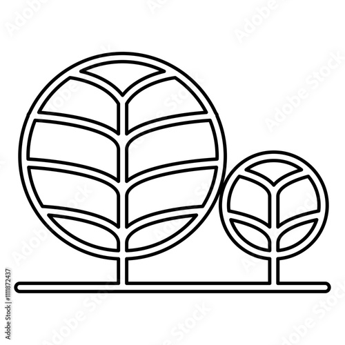 Tree icon in line style