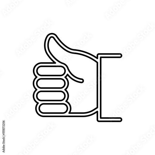 Thumb up icon in line style photo