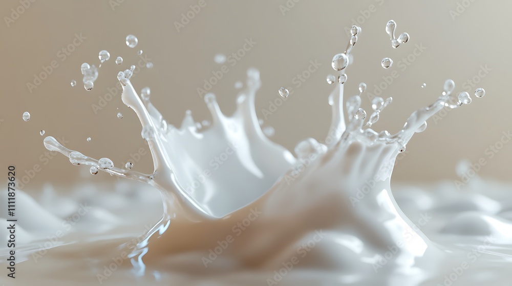 Milk Splash Crown Showing Dynamic Liquid Motion Milk Splash Crown Showing Dynamic Liquid Motion