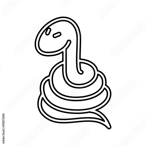 Snake icon in line style