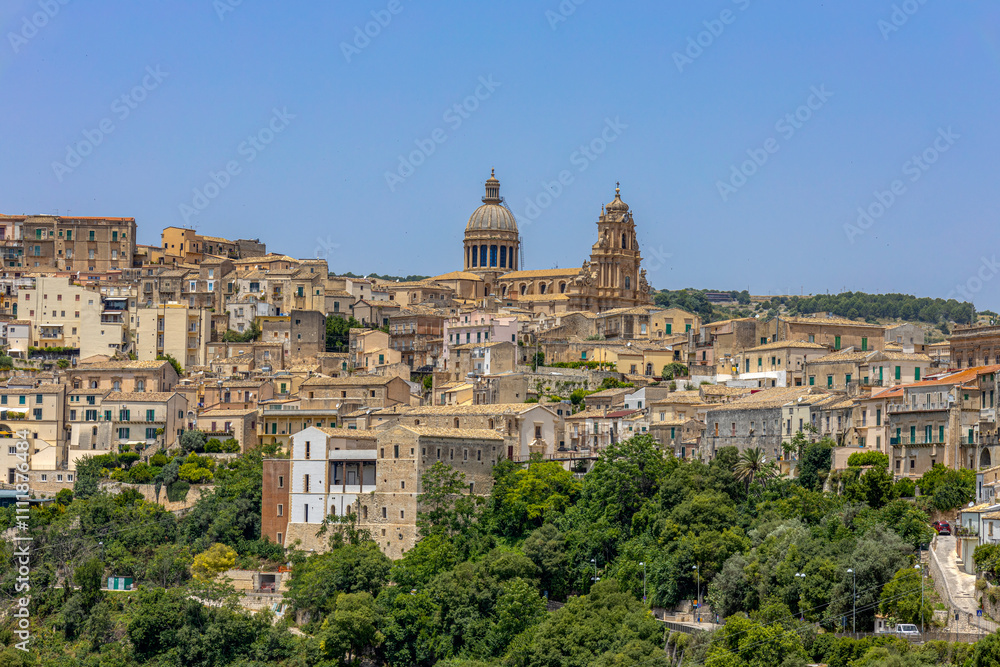 Obraz premium Close-up view of Ragusa Ibla, Sicily, Italy