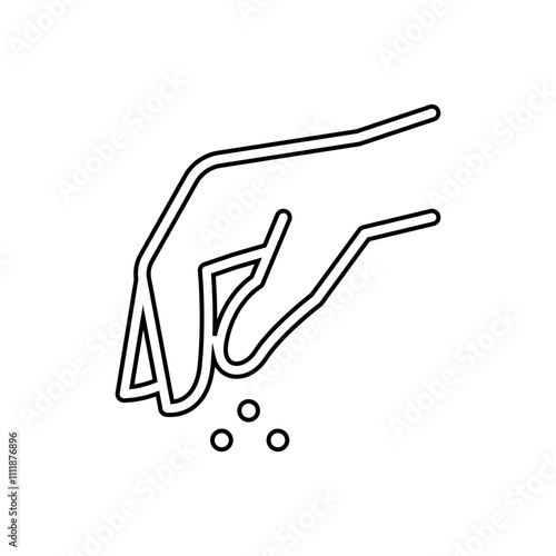 Salt icon in line style