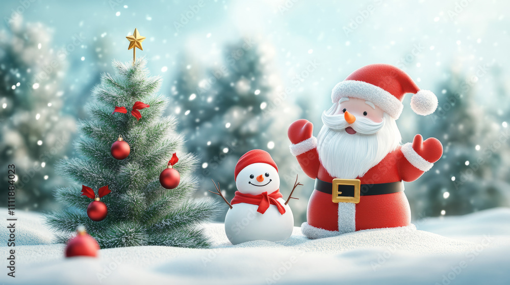 Santa Claus and Snowman Cartoon Spreading Christmas Cheer.Cute Christmas Cartoon: Santa and Snowman in Winter Wonderland.A Whimsical Christmas Cartoon Scene Santa Claus and Snowman Cartoon Spreading Christmas Cheer.Cute Christmas Cartoon: Santa and Snowman in Winter Wonderland.A Whimsical Christmas Cartoon Scene