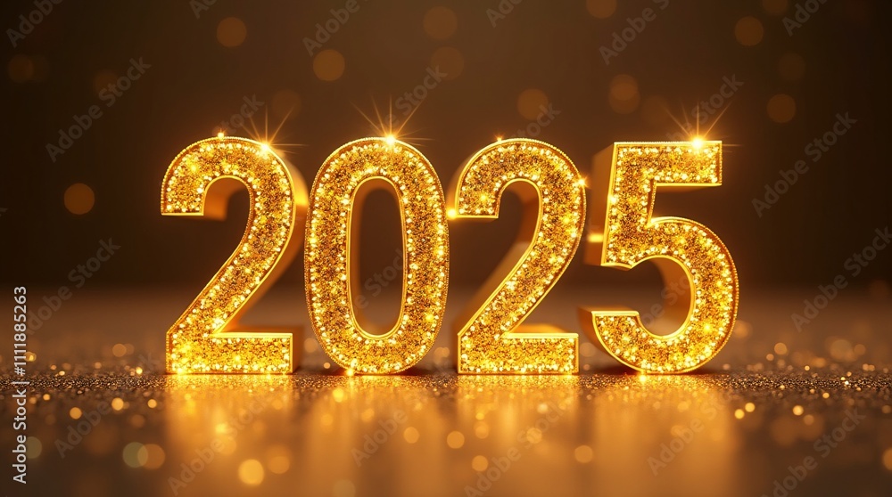 2025 golden symbol bold letters 3d 2025 golden symbol bold letters 3d