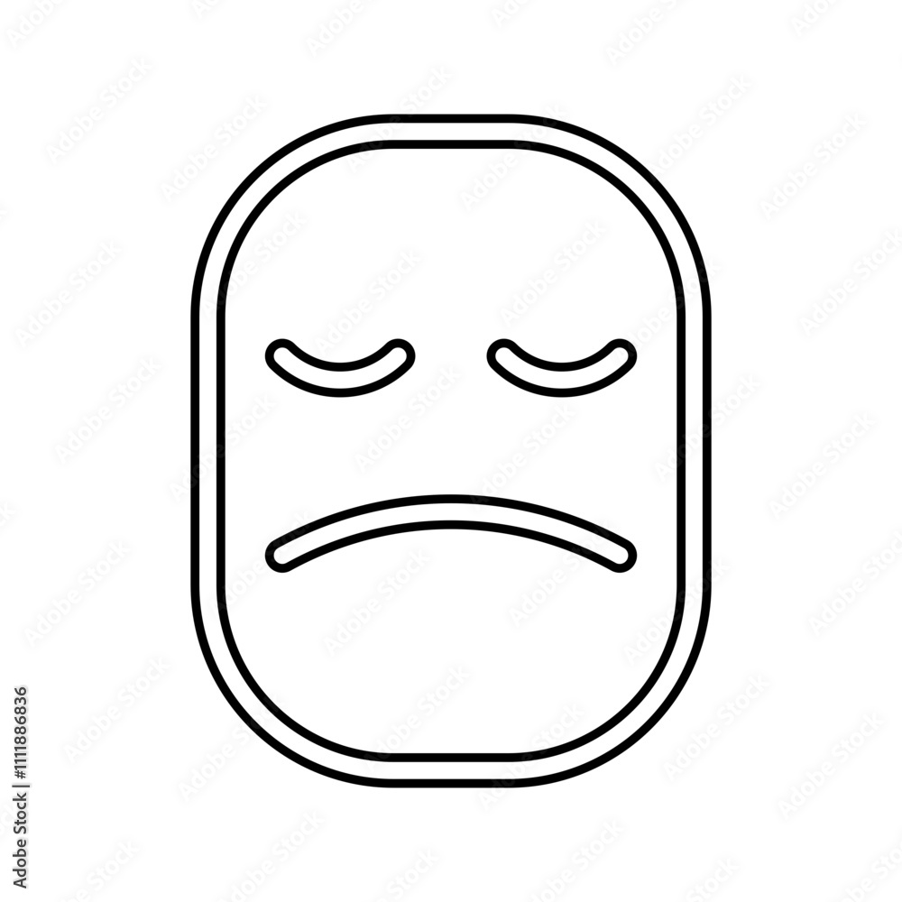 Toothache icon in line style Toothache icon in line style