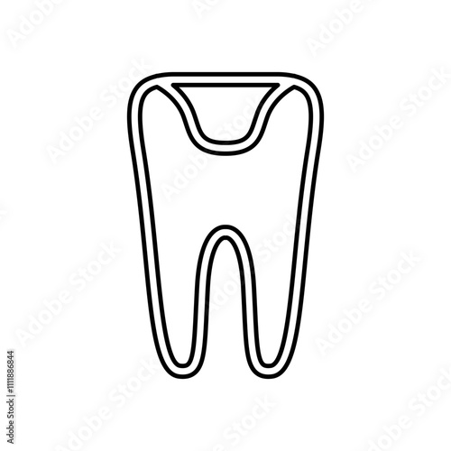 Tooth decay icon in line style