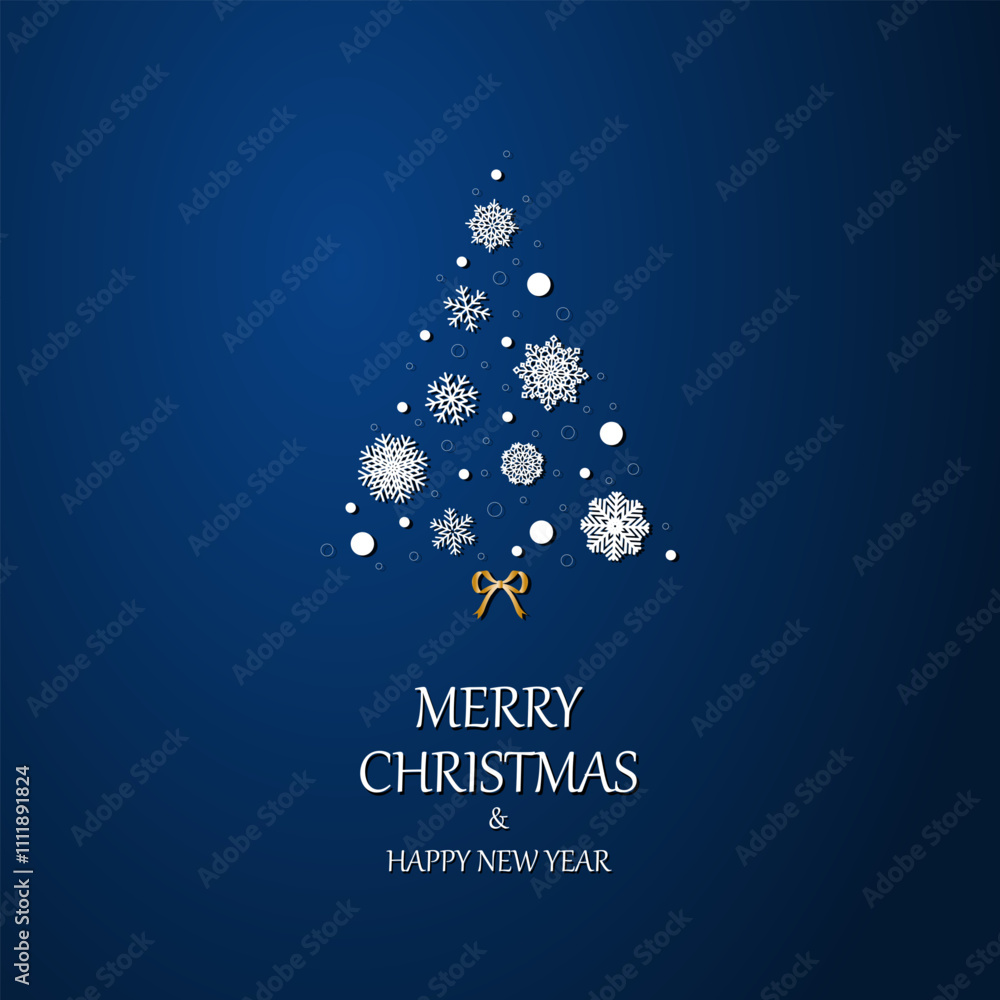 Christmas and New Year. Vector greeting cards, Vector snowflakes in the shape of a Christmas tree Christmas and New Year. Vector greeting cards, Vector snowflakes in the shape of a Christmas tree