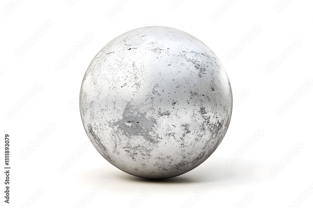 Cracked silver metal sphere, perfect for 3D modeling and texturing isolated on white Cracked silver metal sphere, perfect for 3D modeling and texturing isolated on white
