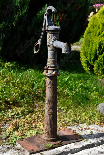 Pre-war pump for pumping drinking water.