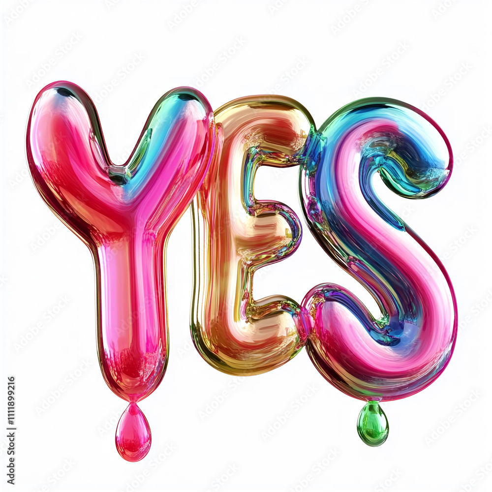 Vibrant bubble text Vibrant bubble text
