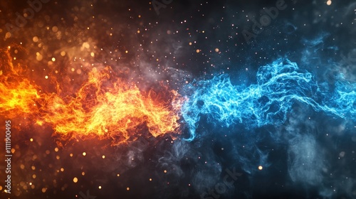 Wallpaper Mural Fiery and Icy Battle Torontodigital.ca