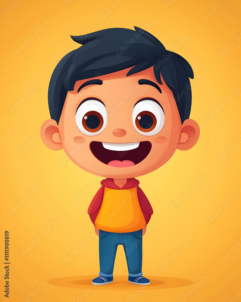 Joyful Kid Smiles Brightly, Happy Child's Day Joyful Kid Smiles Brightly, Happy Child's Day