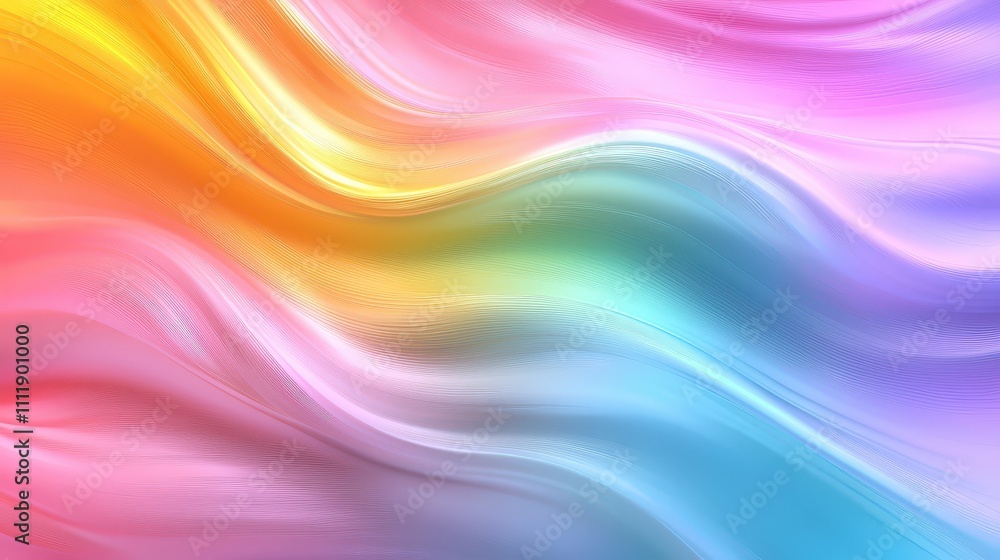 Abstract Holographic Rainbow Waves Liquid Neon Gradient Background Abstract Holographic Rainbow Waves Liquid Neon Gradient Background