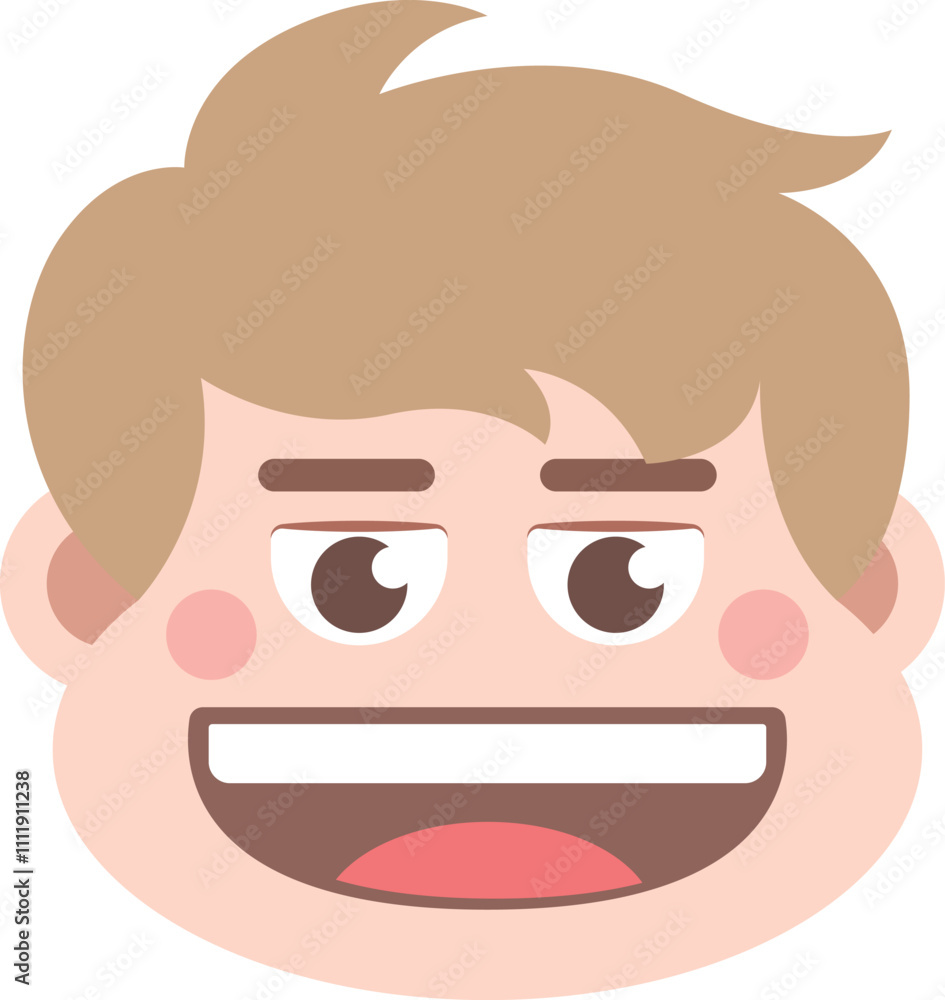 A Boy Happy Mode Emoji Style. Happy kids avatars. Illustration boy avatar, happy kids, child happiness. Boy Face Vector Art illustration. A Boy Happy Mode Emoji Style. Happy kids avatars. Illustration boy avatar, happy kids, child happiness. Boy Face Vector Art illustration.