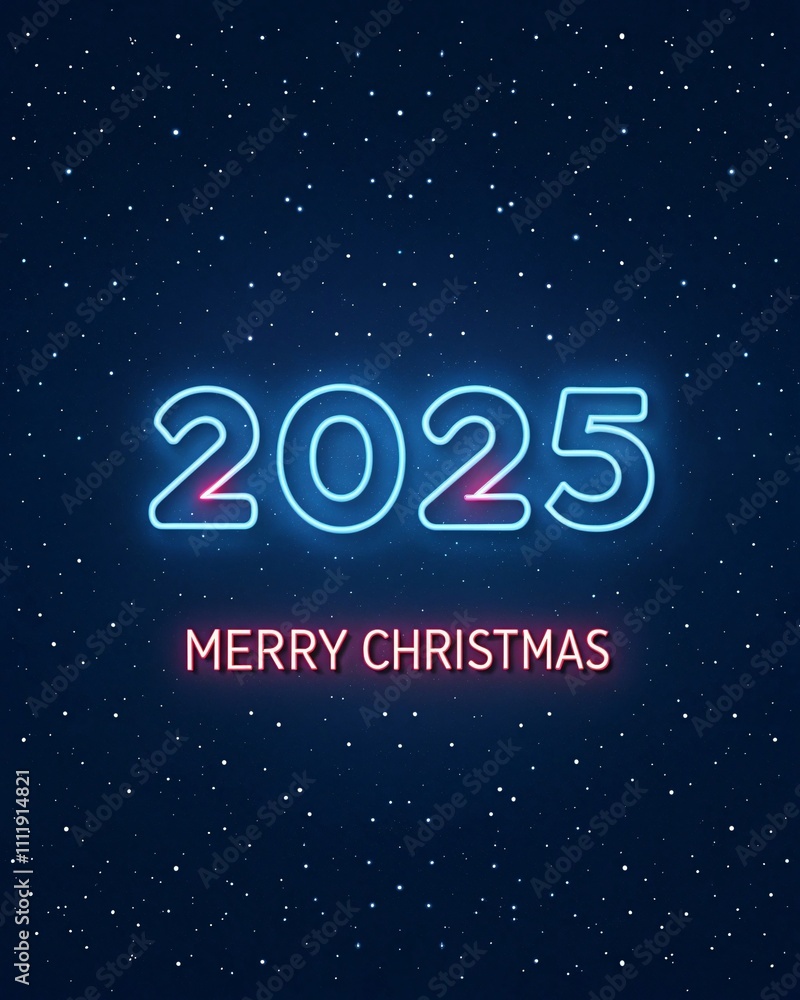 Midnight Blue Christmas 2025 in Neon Style Midnight Blue Christmas 2025 in Neon Style