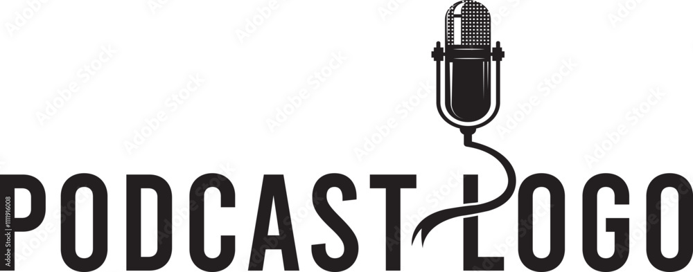 set podcast bubble chat microphone logo icon design set podcast bubble chat microphone logo icon design