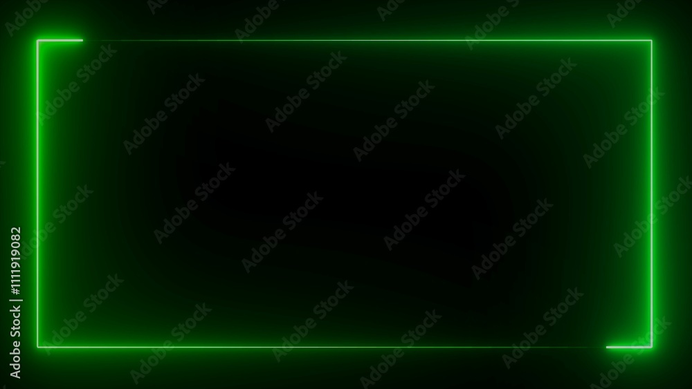 Neon rectangle frame icon illustration on black background. Rectangle photo frame with neon color motion graphic. Vector 3d render Neon rectangle frame icon illustration on black background. Rectangle photo frame with neon color motion graphic. Vector 3d render