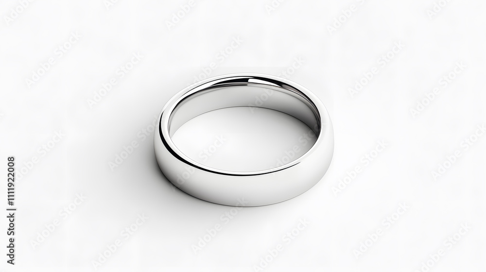 Silver ring minimalist design, jewelry element, isolated on white background Silver ring minimalist design, jewelry element, isolated on white background
