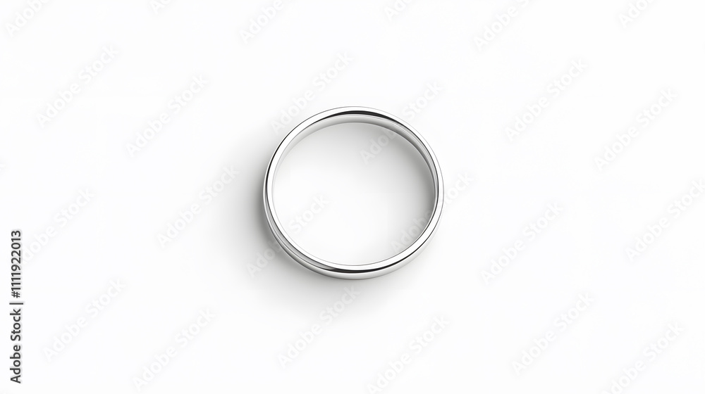 Silver ring minimalist design, jewelry element, isolated on white background Silver ring minimalist design, jewelry element, isolated on white background