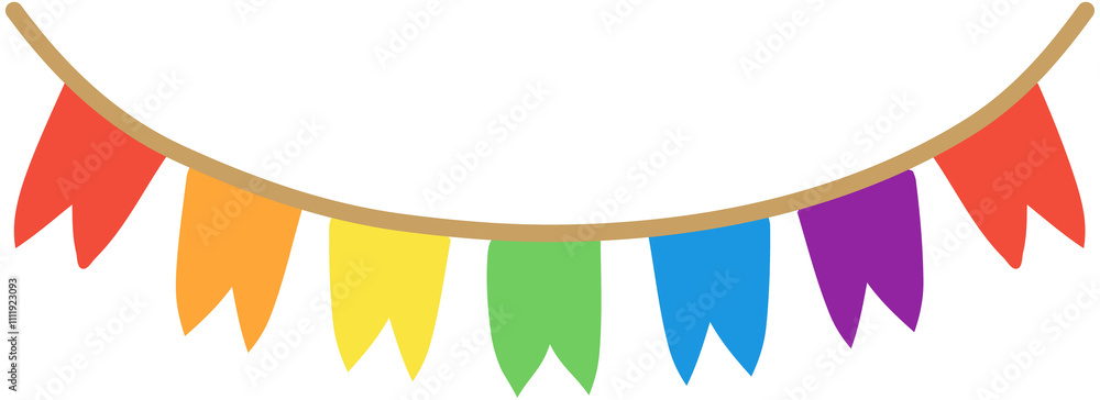 Fototapeta premium colorful party flag icon
