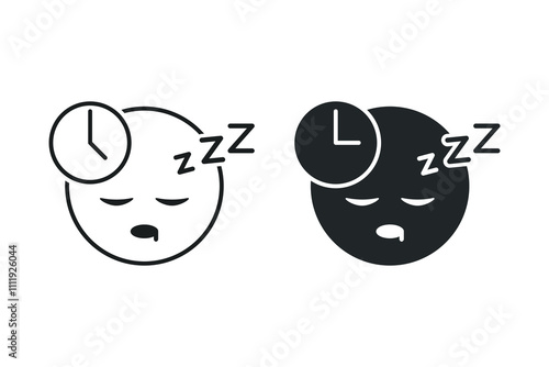 Sleeping time icon. Illustration vector