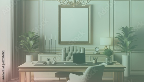 Frame mockup  ISO A paper size. Living room wall poster mockup. Interior mockup with house background. Modern interior design. 3D render. Modern Minimalist Frame and Blank Poster Background Design 
