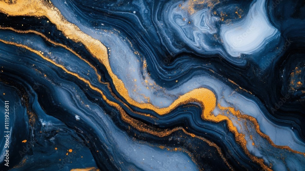 Abstract blue and gold marbled texture for artistic designs. Abstract blue and gold marbled texture for artistic designs.