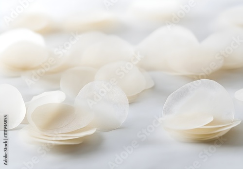 Abstract White Shapes, Soft Focus, Textured Background