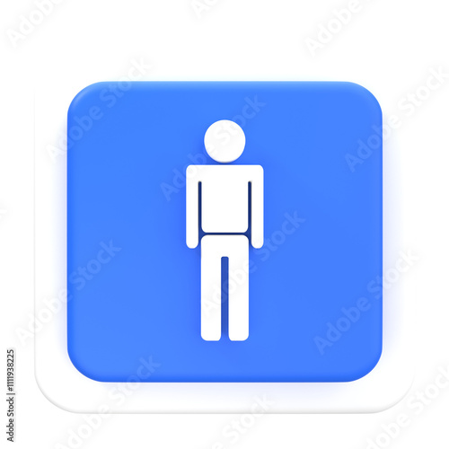 3D Public Toilet Male Icon