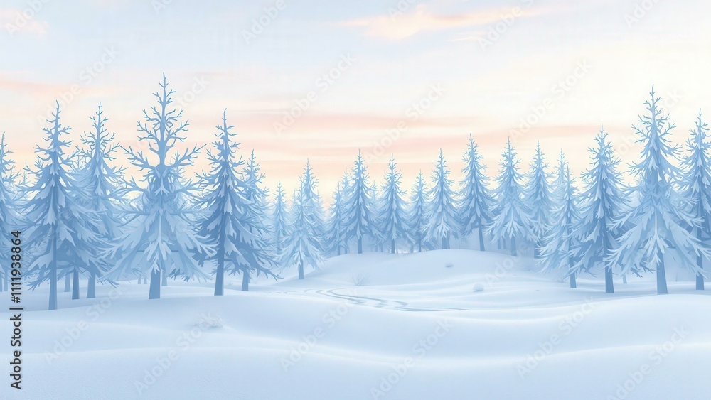 Serene Winter Forest Landscape: Perfect for Holiday Greetings, Wall Art, or Calming Desktop Backgrounds Serene Winter Forest Landscape: Perfect for Holiday Greetings, Wall Art, or Calming Desktop Backgrounds