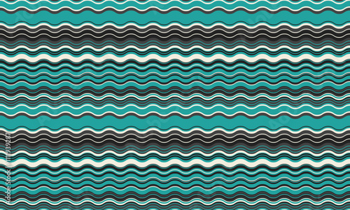 Abstract background with wavy stripes in vibrant colors, creating a rippled, liquid effect. Smooth curves and textured lines add elegance, vitality, and creativity. Ideal for wallpaper or textile.