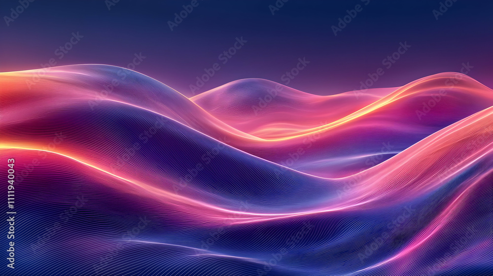 Vibrant Hues: Abstract Waveforms Dance Vibrant Hues: Abstract Waveforms Dance