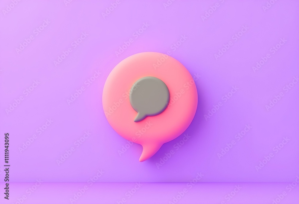 Group chat icon on purple background. 3d vector illustration design. Group chat icon on purple background. 3d vector illustration design.