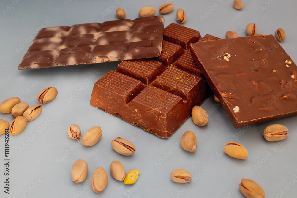 Dubai chocolate, green kataifi and peanut butter. Trendy dessert.