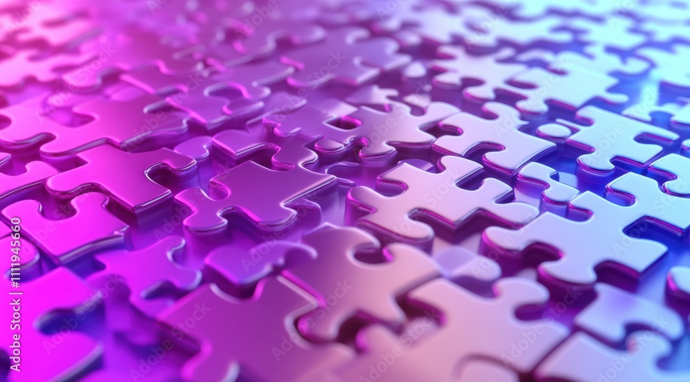 3D render of a gradient puzzle background. . The concept symbolizes business success through collaborative effort 3D render of a gradient puzzle background. . The concept symbolizes business success through collaborative effort