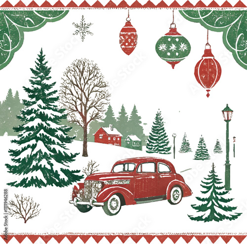  christmas eliments silhouettes vector