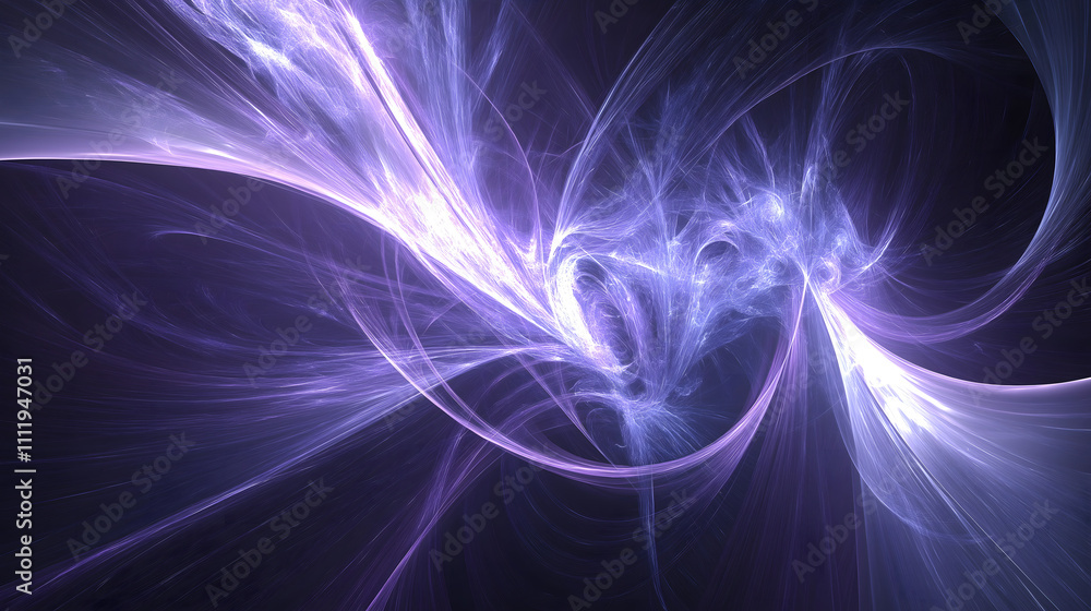 Ethereal Swirls of Light and Color in Abstract Composition Featuring Fluid Motion and Celestial Elements Against a Dark Background Ethereal Swirls of Light and Color in Abstract Composition Featuring Fluid Motion and Celestial Elements Against a Dark Background