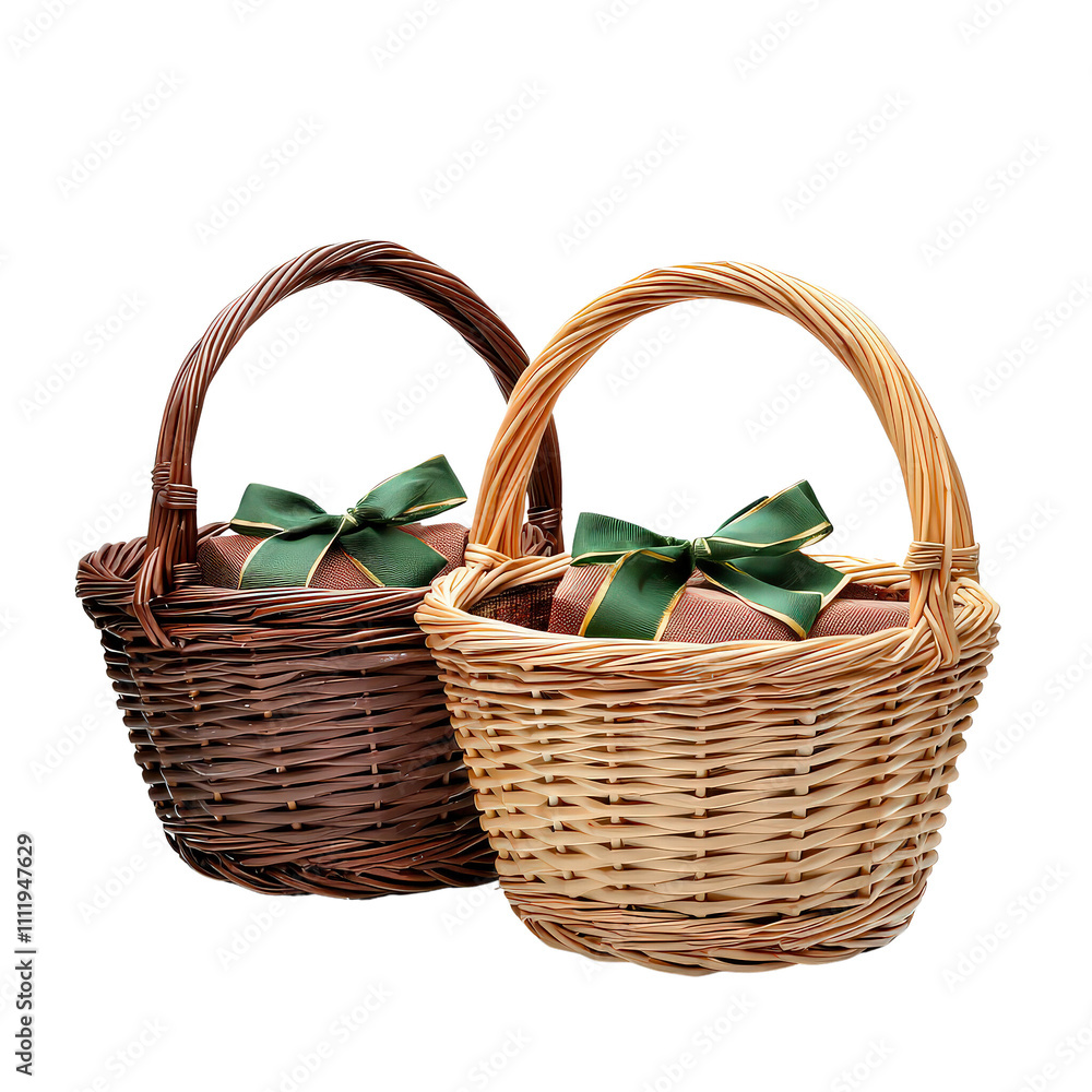 A basket filled isolated on transparent background A basket filled isolated on transparent background
